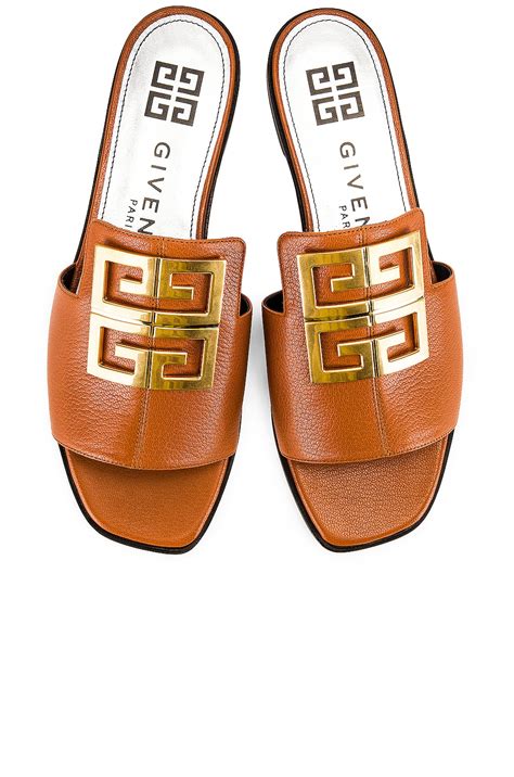 givenchy logo web flat sandals|givenchy 4g flat mule sandals.